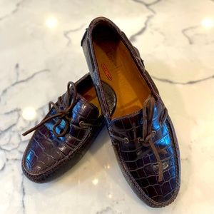 Men’s brown crocadile Cole Haan loafers/drivers